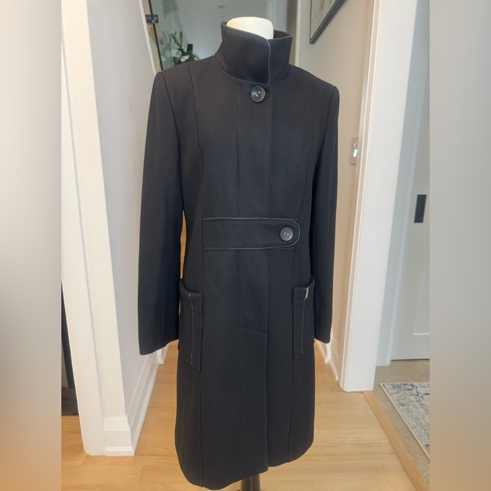ME-JAY Wool Blend Coat Black – Size 14